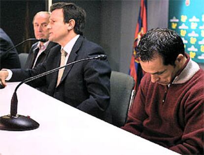 Antón Parera, Carles Rexach, Xavier Pérez Farguell y Sergi, ayer, en la rueda de prensa.