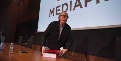 Jaume Roures, en una conferencia de prensa en Barcelona.