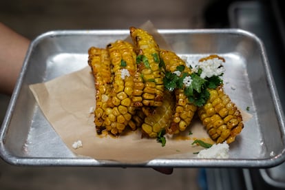 Costillas de elote, un plato de Ana Liz taquería. 