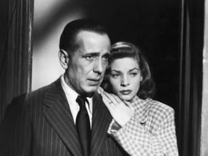 Humphrey Bogart y Lauren Bacall, en una escena de la película 'El sueño eterno' (1946). 