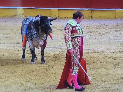 Román, el pasado 24 de septiembre, en Cabra, en la primera corrida de la gira.