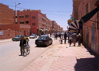 Una calle de Er-Rachidia, localidad marroquí donde vivía Hassan.