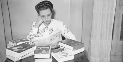 Ève Curie en 1938, después de publicar la biografía de su madre.