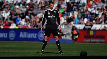 Cristiano, durante el partido ante el Córdoba