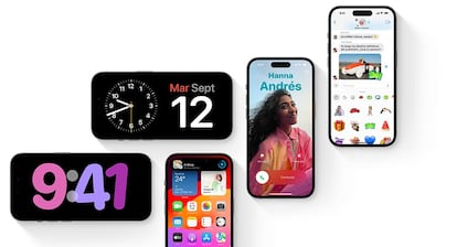 Varios iPhone con iOS 17