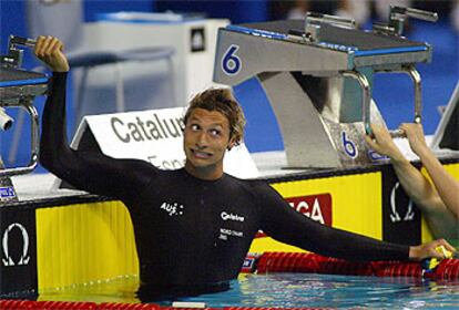 Ian Thorpe, a la conclusión de la final de 200 metros libres.