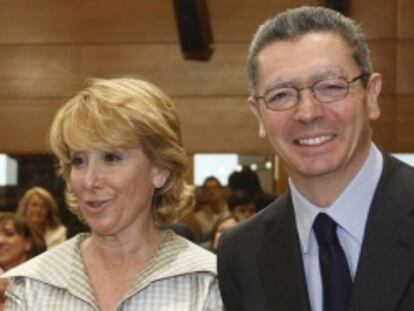 Leguina, Gallard&oacute;n y Aguirre en la Asamblea de Madrid.