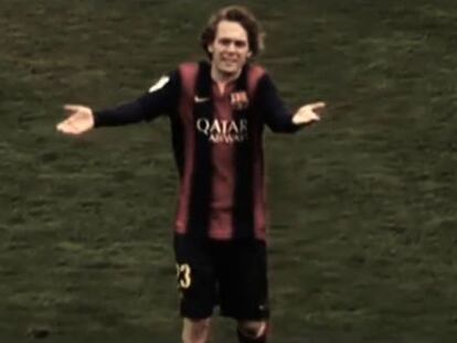 Halilovic carrega contra la banqueta en l'últim partit.