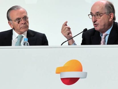 Isidre Fainé, presidente de Criteria Caixa, y Antoni Brufau, presidente de Repsol.