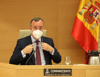 El ex secretario de Estado de Seguridad con el Gobierno del PP, Francisco Martínez Vázquez, comparece en el Congreso en octubre de 2021.