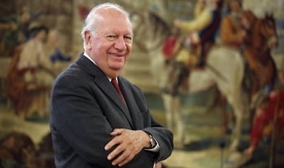 Ricardo Lagos ex-presidente do Chile no Centro de Estudos Constitucionais de Madri.