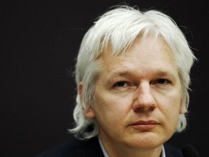 Julian Assange en una reciente comparecencia de prensa.