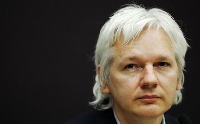 Julian Assange en una reciente comparecencia de prensa.