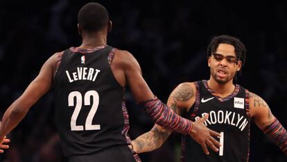 Jugadores del equipo Brooklyn Nets, adquirido por Joseph Tsai, cofundador de Alibaba.