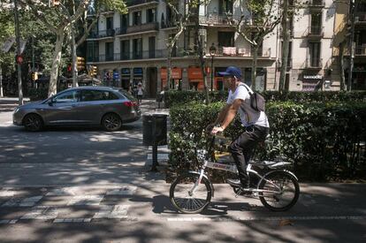 El carril bici de Gran Via.