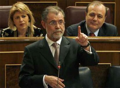El ministro de Justicia, Mariano Fernández Bermejo, en su primera intervención en el Congreso.