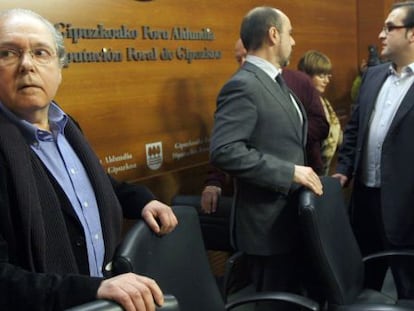 El carnicero del 'caso contador', Javier Zabaleta, minutos antes de su comparecencia.
