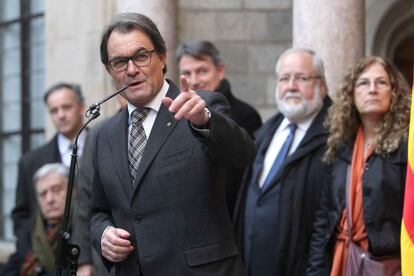 Artur Mas, dimarts al Palau de la Generalitat.