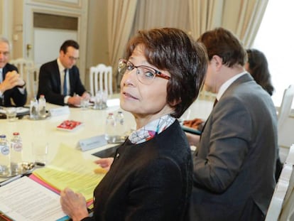 Marianne Thyssen, en un encuentro bilateral con el Gobierno belga.