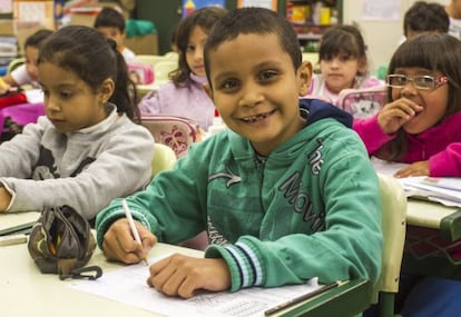 Clase en una escuela p&uacute;blica de Sao Paulo.