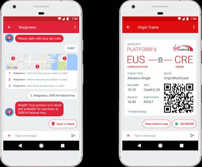 Los RCS permiten servicios de geolocalización y gestión de documentos como billetes de avión
