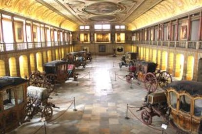 Sala noble del Museu Nacional dos Coches, en el barrio lisboeta de Belem.