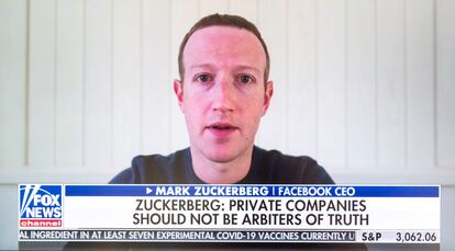 Declaraciones de Mark Zuckerberg el pasado 28 de mayo al programa The Daily Briefing' de la Cadena Fox
28/05/2020 ONLY FOR USE IN SPAIN