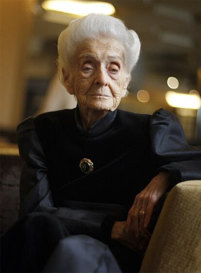 Rita Levi-Montalcini, ayer en Madrid.