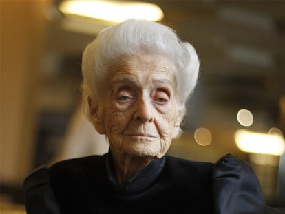 Rita Levi-Montalcini, ayer en Madrid.