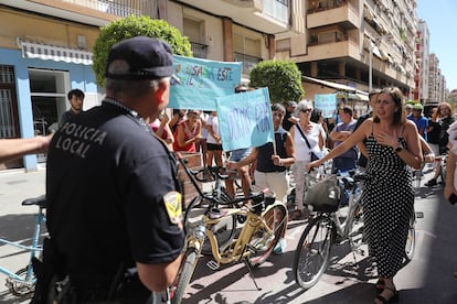Protestas carril bici Elche