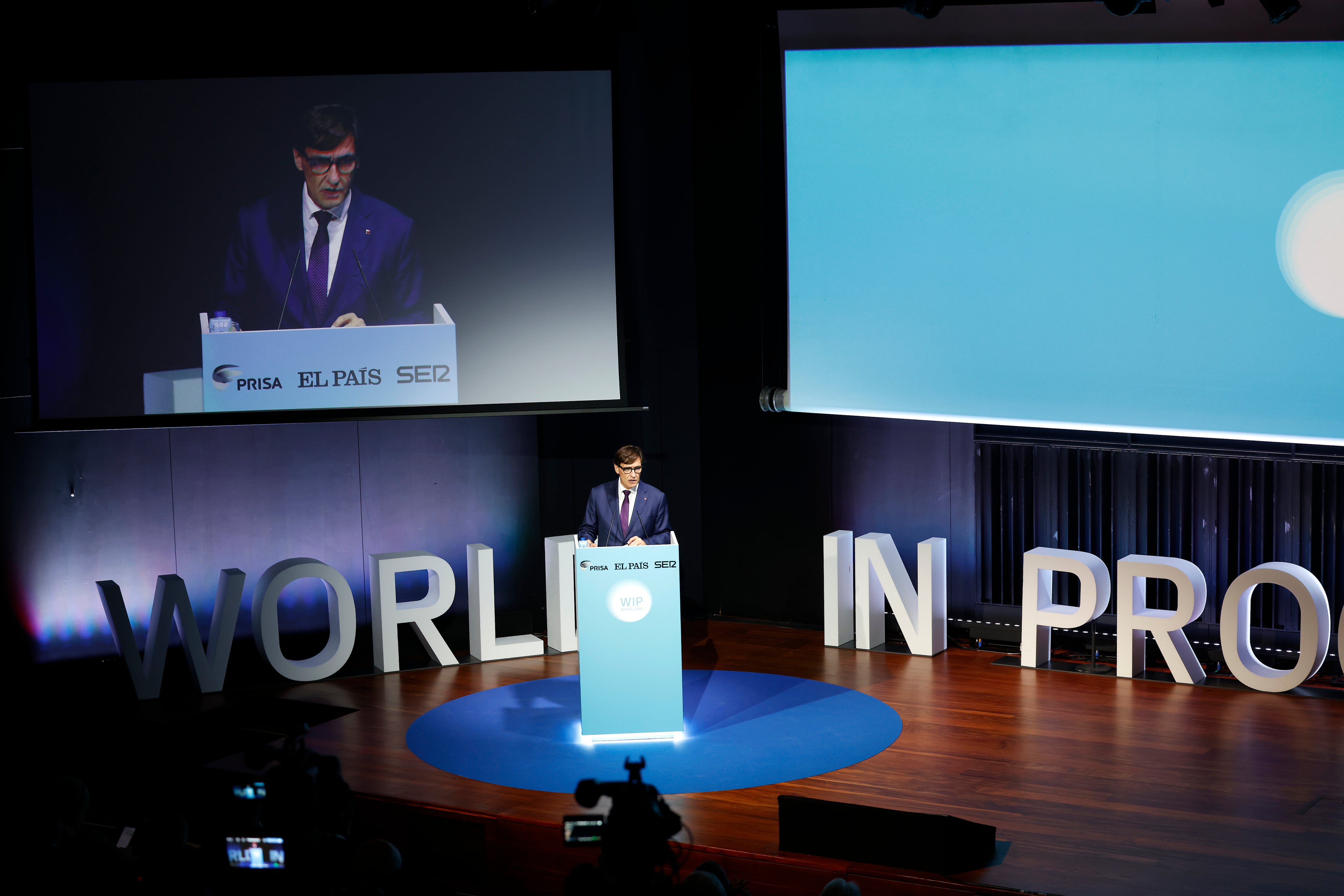 Salvador Illa, en un momento de su discurso.