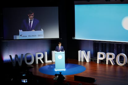 Salvador Illa, en un momento de su discurso.