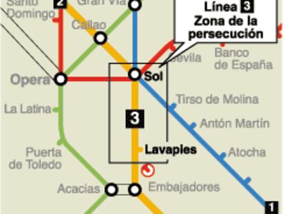 La zona de la persecución.