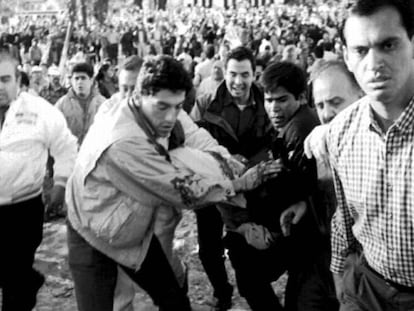 Luis Donaldo Colosio, tras recibir dos disparos en Lomas Taurinas, en 1994.