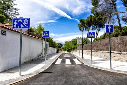 Calle Nadir, Moncloa-Aravaca, recién asfaltada por el ayuntamiento de Madrid.