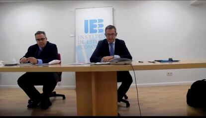 Íñigo Fernández de Mesa y Gregorio Izquierdo, presidente y director del IEE.