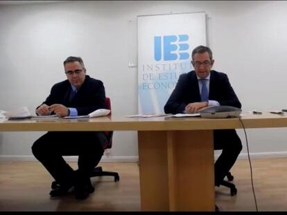 Íñigo Fernández de Mesa y Gregorio Izquierdo, presidente y director del IEE.