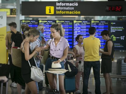 La Terminal 1 del Aeropuerto de Barcelona en una huelga de 2018.