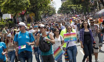 La marcha por el Orgullo Gay en San José, Costa Rica. 