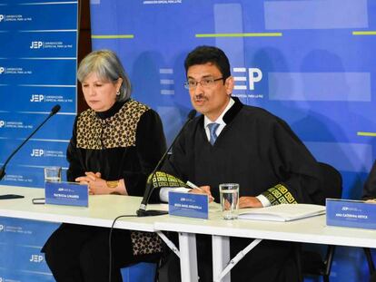 Los responsables de la Jurisdicción Especial para la Paz (JEP).