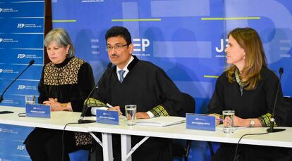 Los responsables de la Jurisdicción Especial para la Paz (JEP).