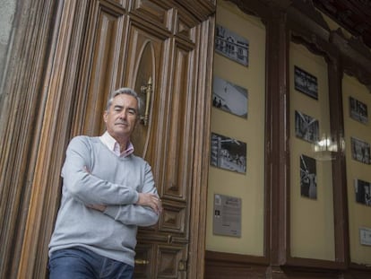 José María Díaz-Maroto en la galería Poko Espacio, en la Puerta del Sol