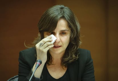 Beatriz Garrote, durante su comparecencia en las Cortes.