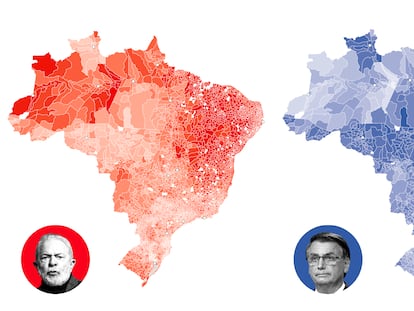 Mapa resultados electorales en Brasil