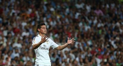 James, tras fallar una ocasión el sábado en el Bernabéu.