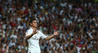 James, tras fallar una ocasión el sábado en el Bernabéu. 