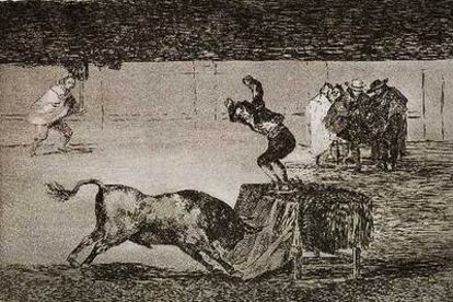 Grabado de la &#39;Tauromaquia&#39; de Goya.
