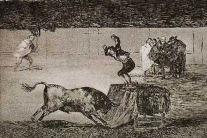 Grabado de la &#39;Tauromaquia&#39; de Goya.