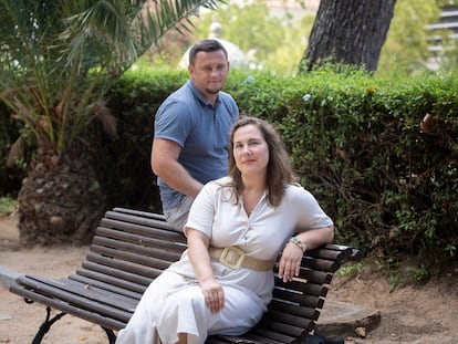 Castelló 25/07/2023
Olesia Verbitckaia, de nacionalidad rusa y Aleksandr Verbiskyy, de nacionalidad ucraniana, fotografiados en el Parque Ribalta de Castelló.
FOTOS ANGEL SANCHEZ