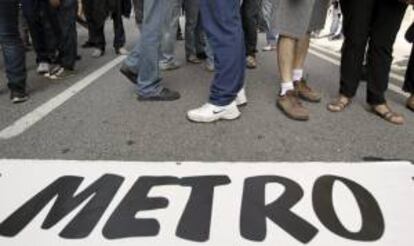 Manifestación de trabajadores del Metro de Barcelona. EFE/Archivo